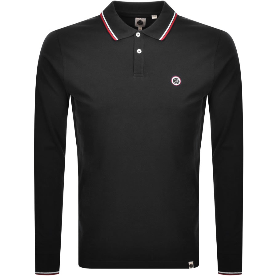 Alternative Image for ProductPretty Green Hartford Long Sleeve Polo Shirt Black1